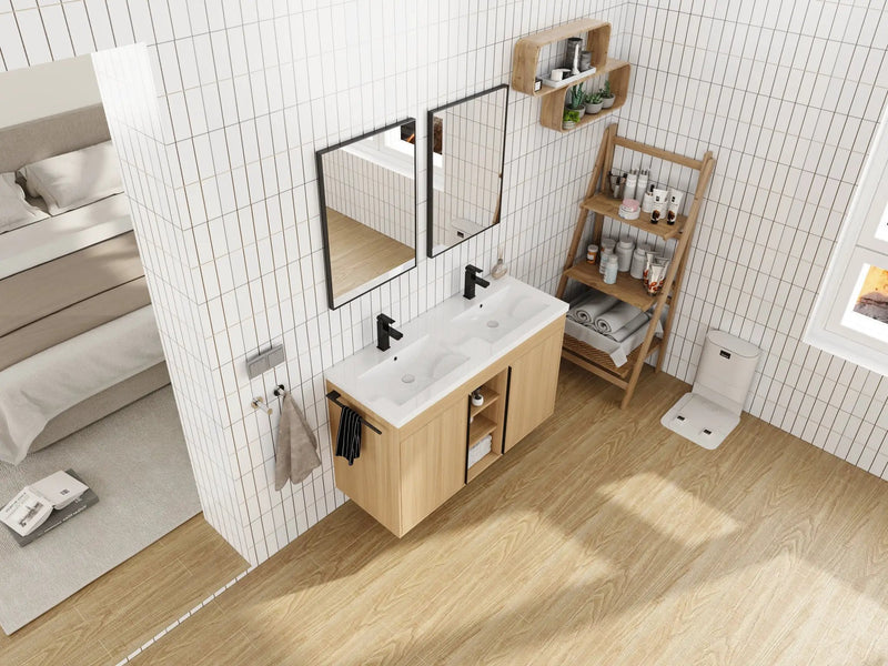 48" Freestanding Bathroom Vanity With Resin Double Sink by HouseOfZazla