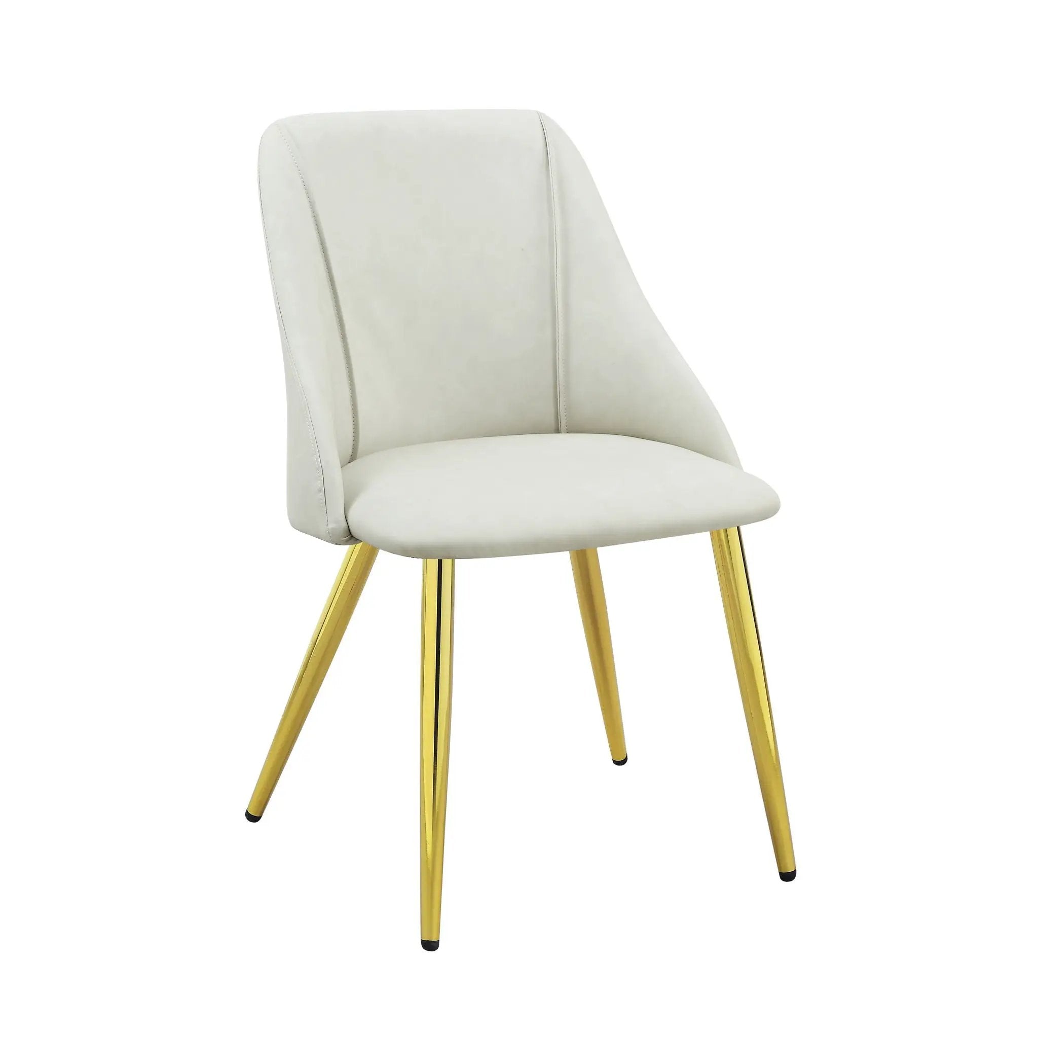 Gaines - Synthetic Leather Side Chair (Set of 2) - White by Unique Piece Furniture