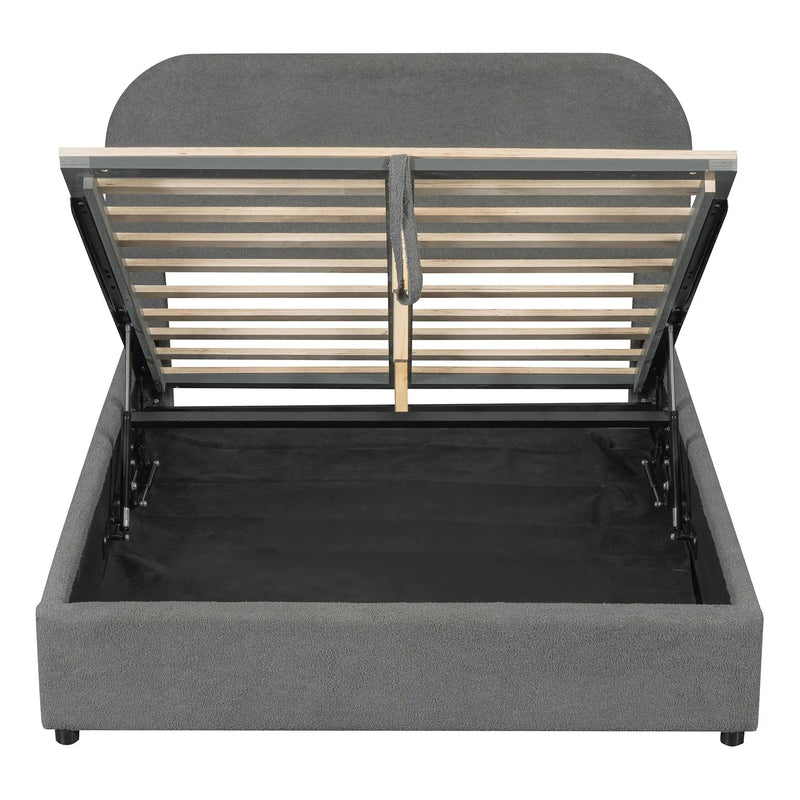 Upholstered Platform Bed With Hydraulic Storage System by HouseOfZazla