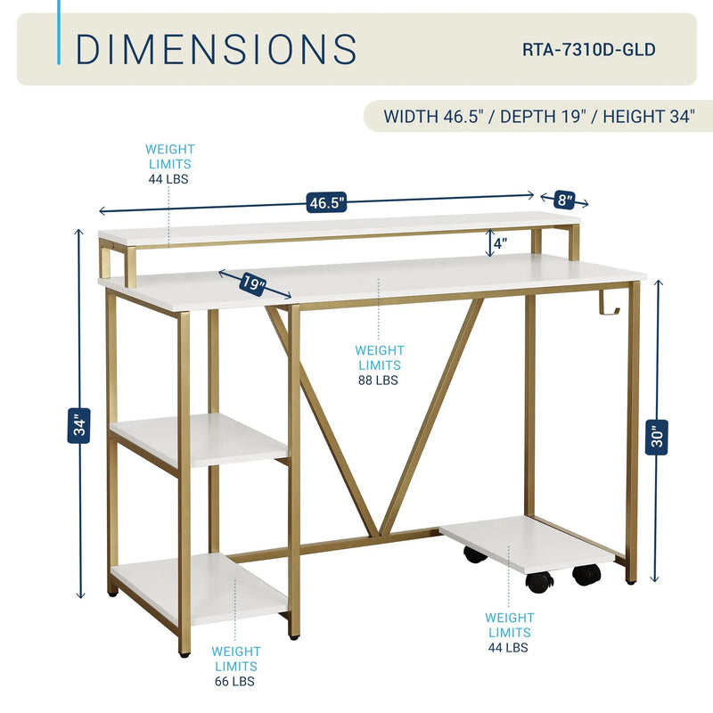 Techni Mobili Industrial Writing Desk by HouseOfZazla