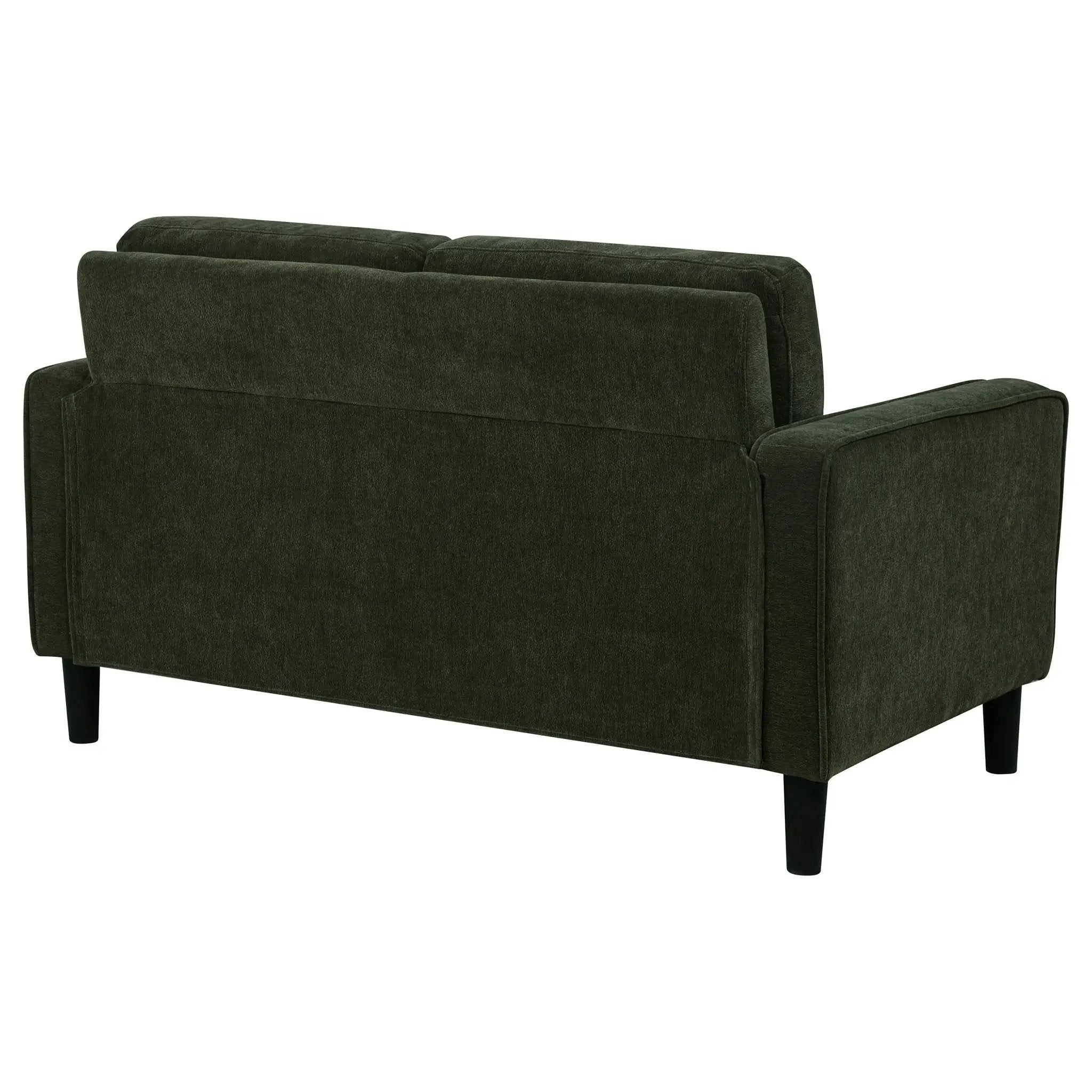 Ruth Fabric Upholstered Track Arm Loveseat Matcha Green by Unique Piece Furniture