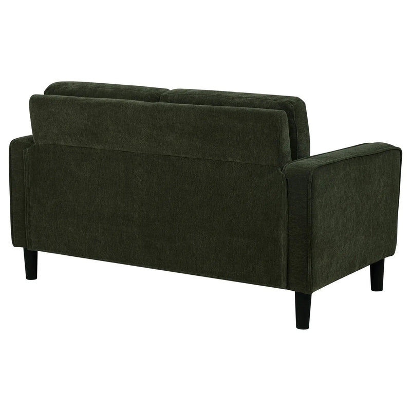Ruth Fabric Upholstered Track Arm Loveseat Matcha Green by Unique Piece Furniture