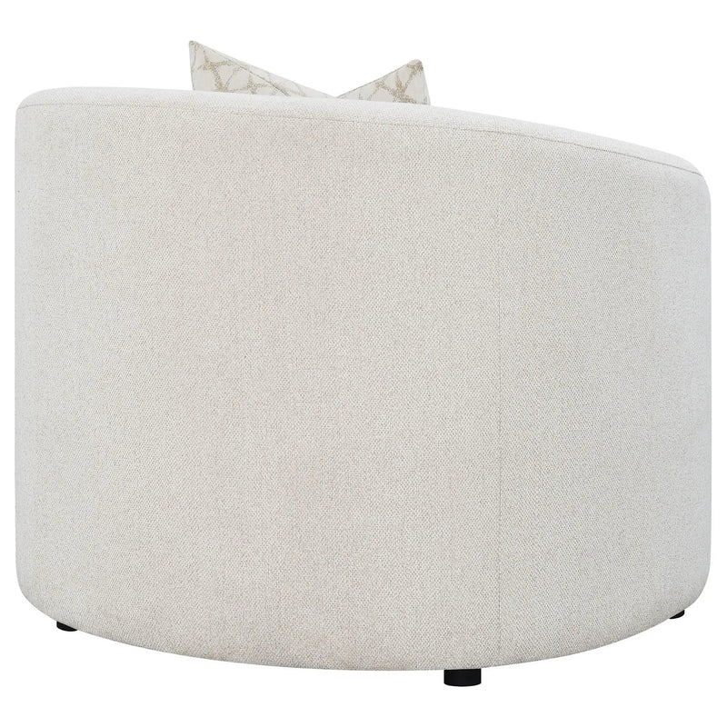 Rory - Sloped Arms Chair With Pillow - White