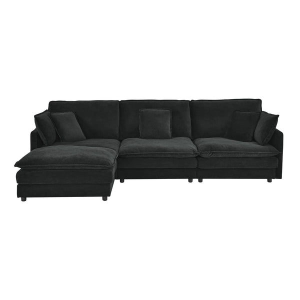 L-Shaped Sectional Sofa With Ottoman, Convertible 4 Seater Couch, photo 2 of 10