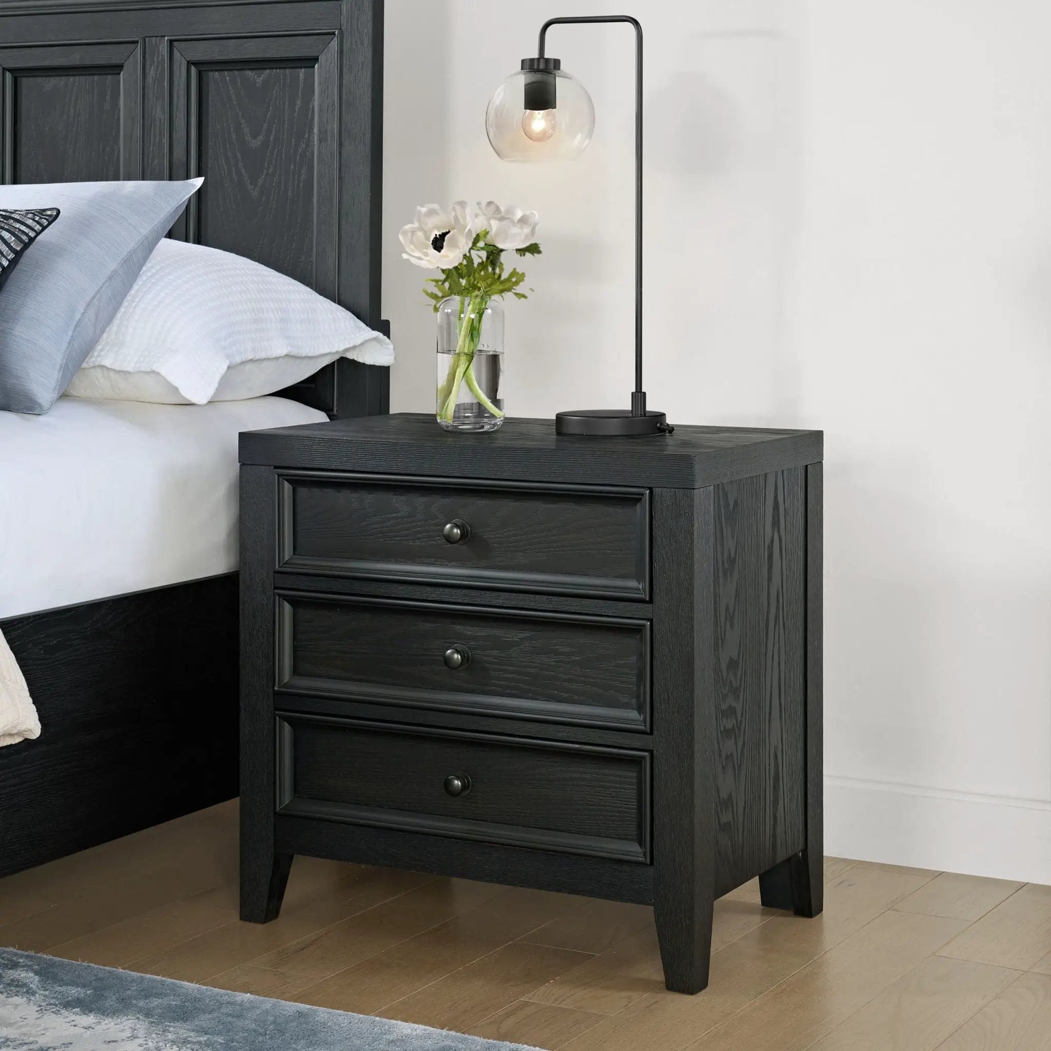 3 Drawer Nightstand With USB Charging Port by HouseOfZazla