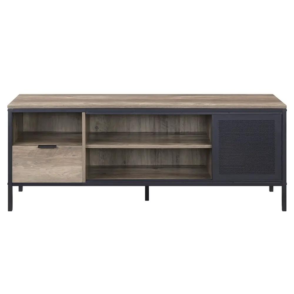 Nantan - 21" TV Stand - Rustic Oak & Black by Unique Piece Furniture