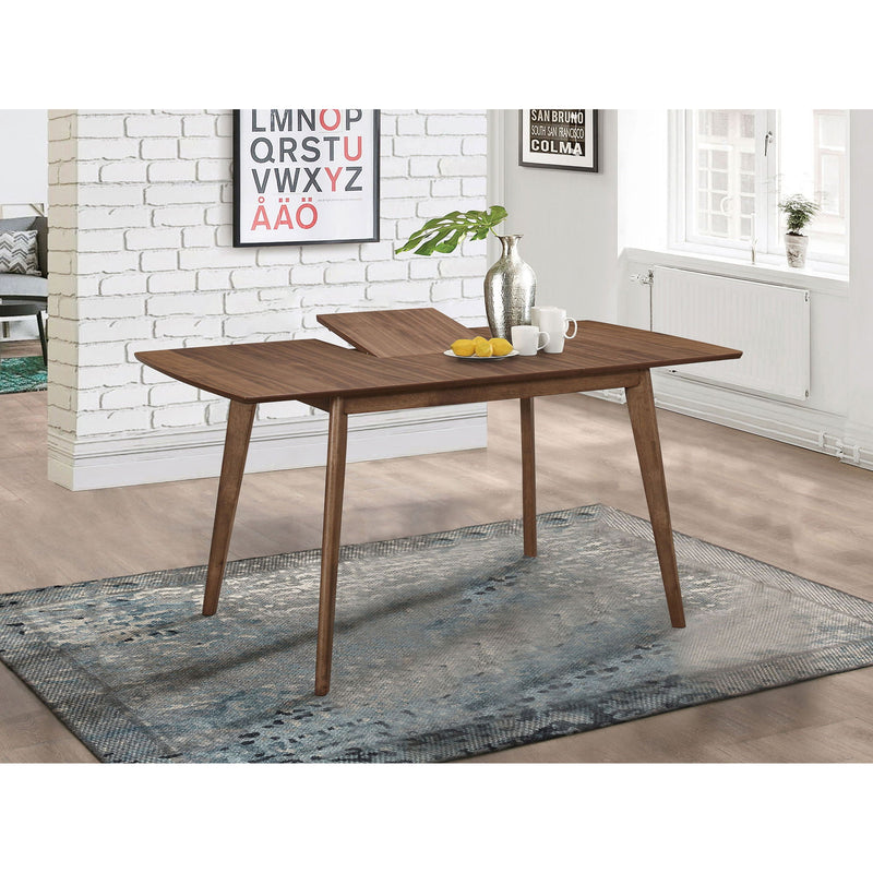 Rectangular Dining Table With Butterfly Leaf - Walnut by HouseOfZazla