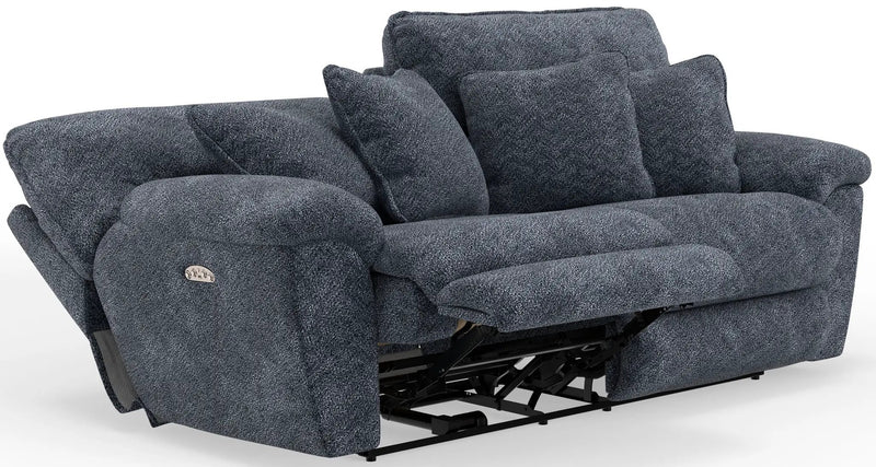 Paxon - Deep Seat Power Reclining Sofa With Power Adjustable Headrest - Smoke by Unique Piece Furniture