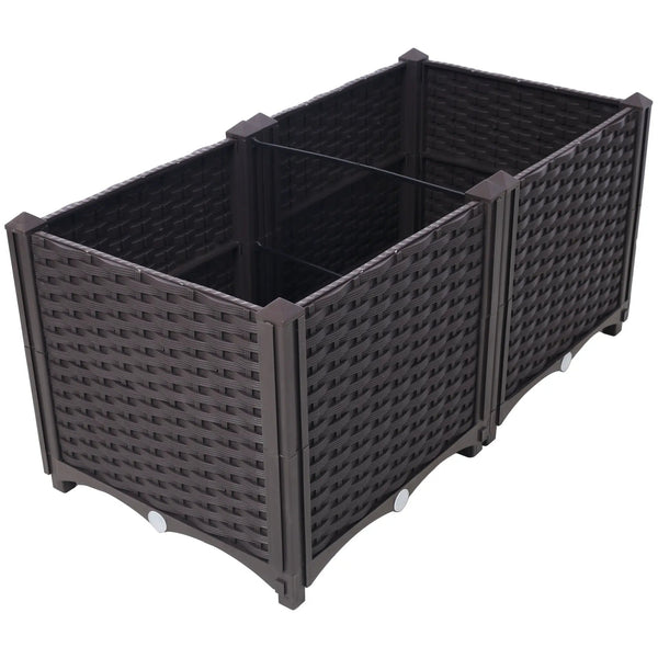Deep Raised Garden Bed Plastic Planter Boxes