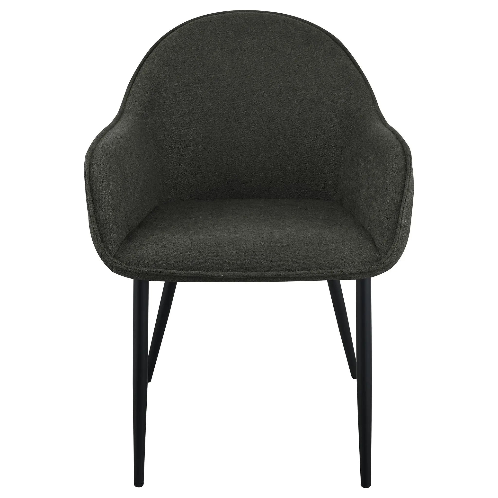 Emma Fabric Upholstered Dining Arm Chair Charcoal (Set of 2) by Unique Piece Furniture