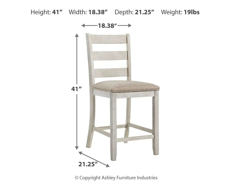 Skempton - Upholstered Barstool (Set of 2) - White by Unique Piece Furniture