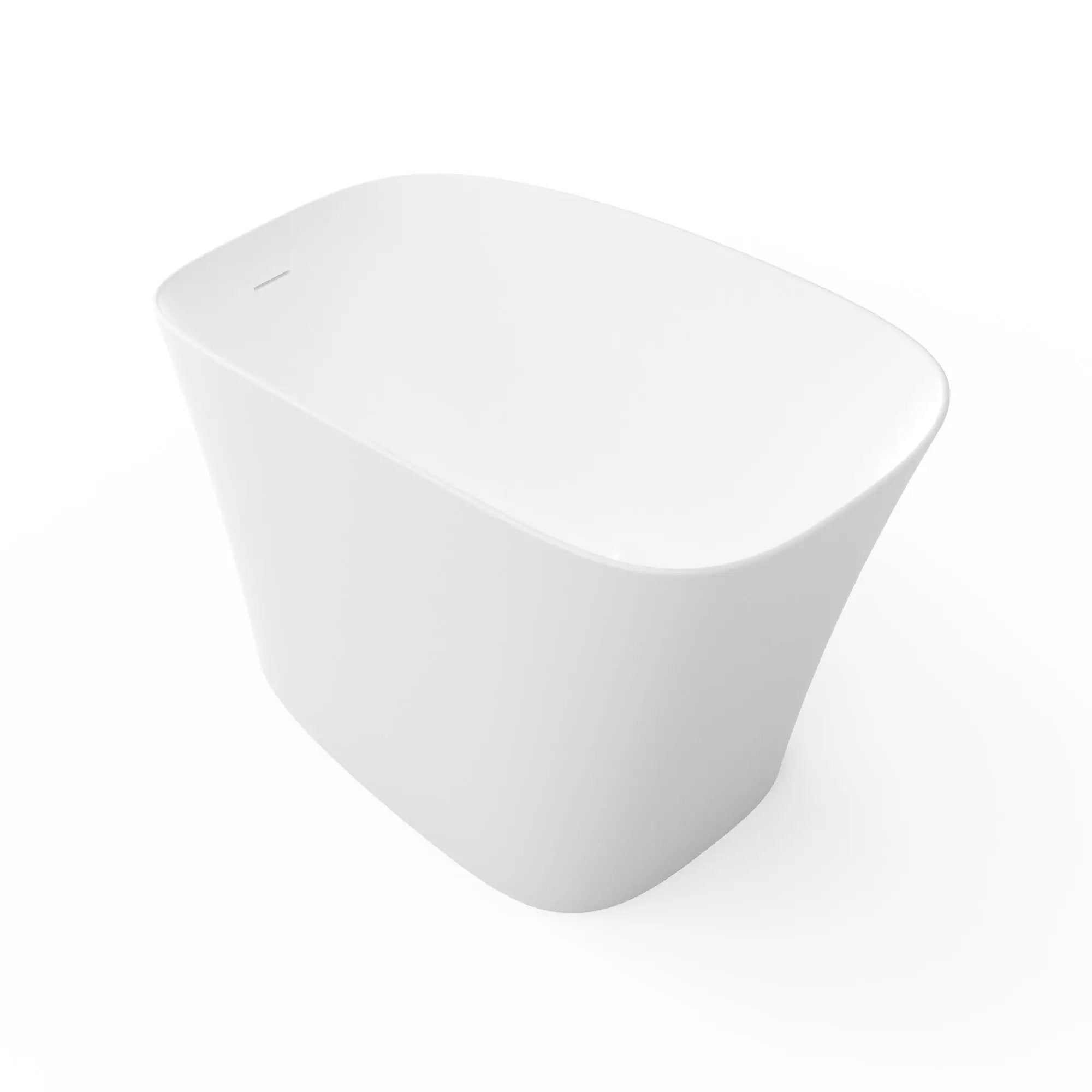 51-Inch Freestanding Solid Surface Deep Soaking Bathroom Bathtub with Seat by HouseOfZazla
