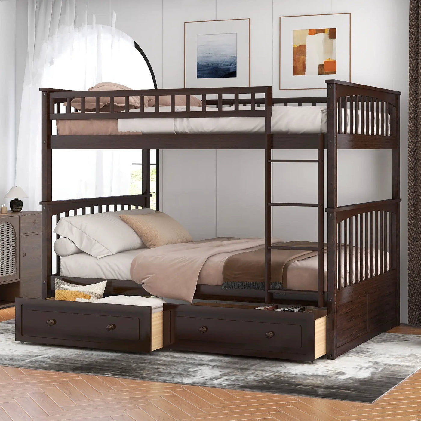 Bunk Bed With Drawers, Convertible Design by HouseOfZazla