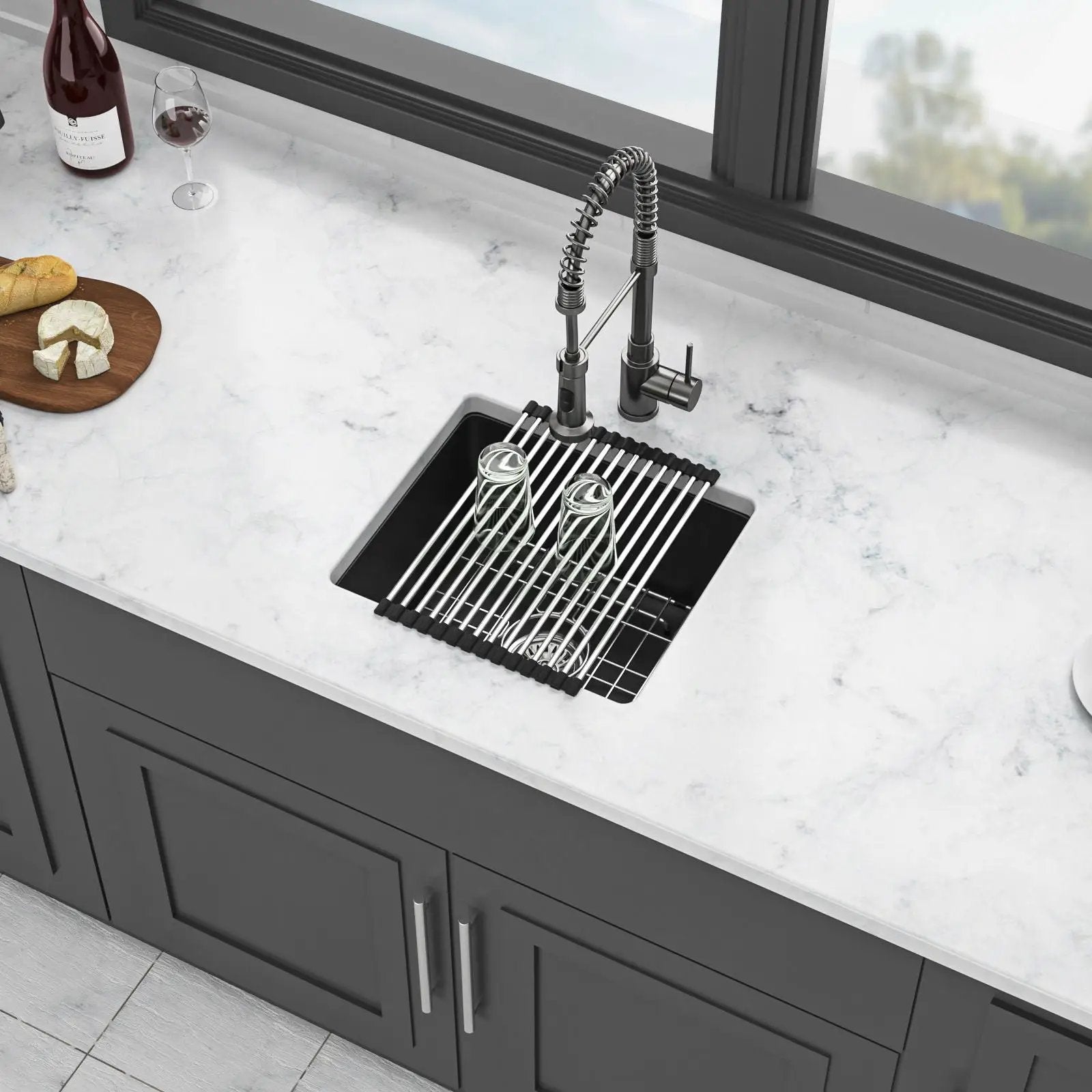 Modern Quartz Kitchen Sink Undermount Granite Composite by HouseOfZazla