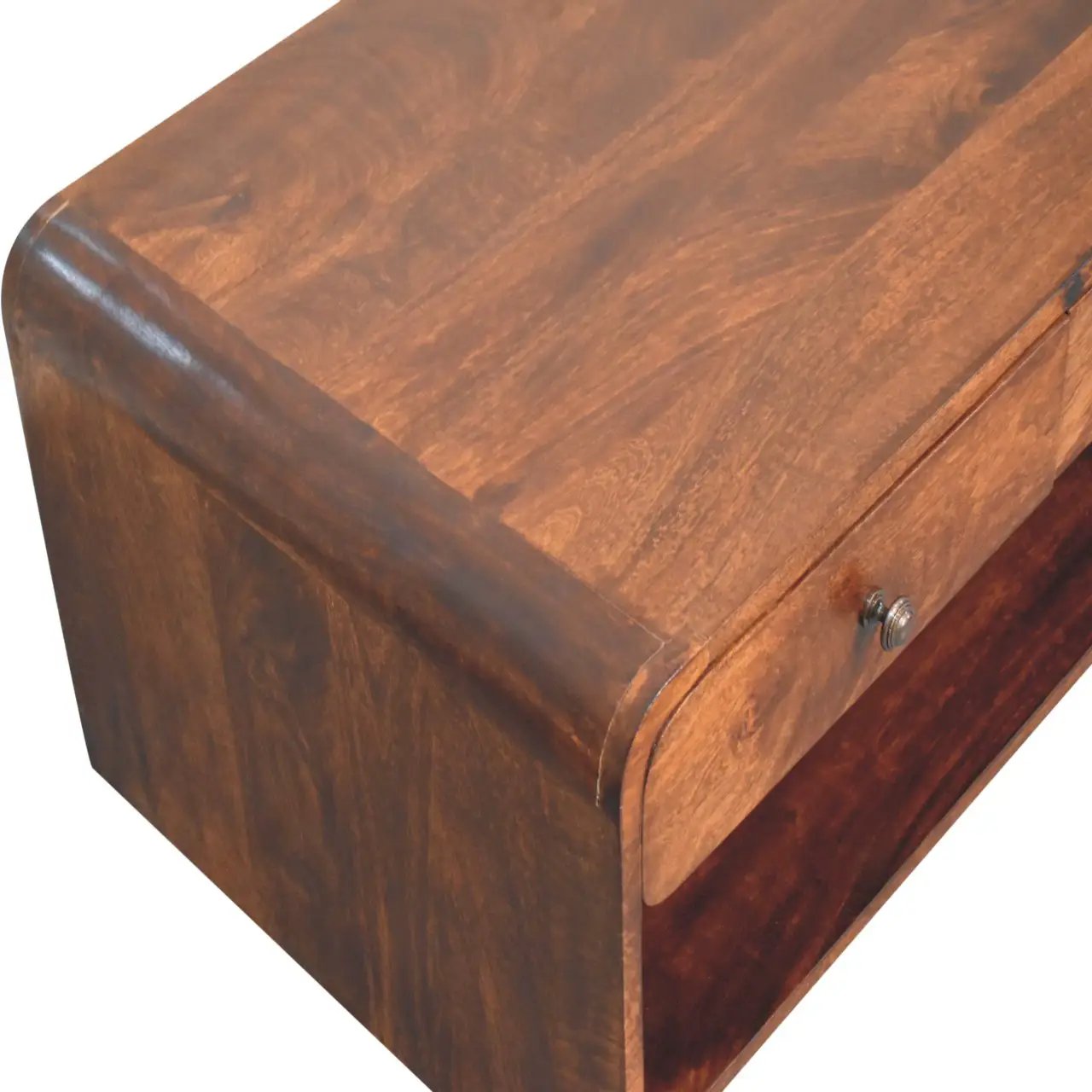 Solid Wood Aspen Slim Coffee Table, 4 Drawers, 1 Open Slot by HouseOfZazla