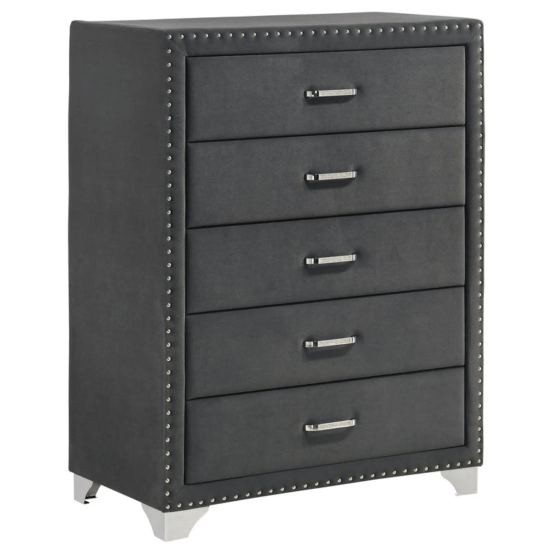 Melody 5-drawer Bedroom Chest Grey by Unique Piece Furniture