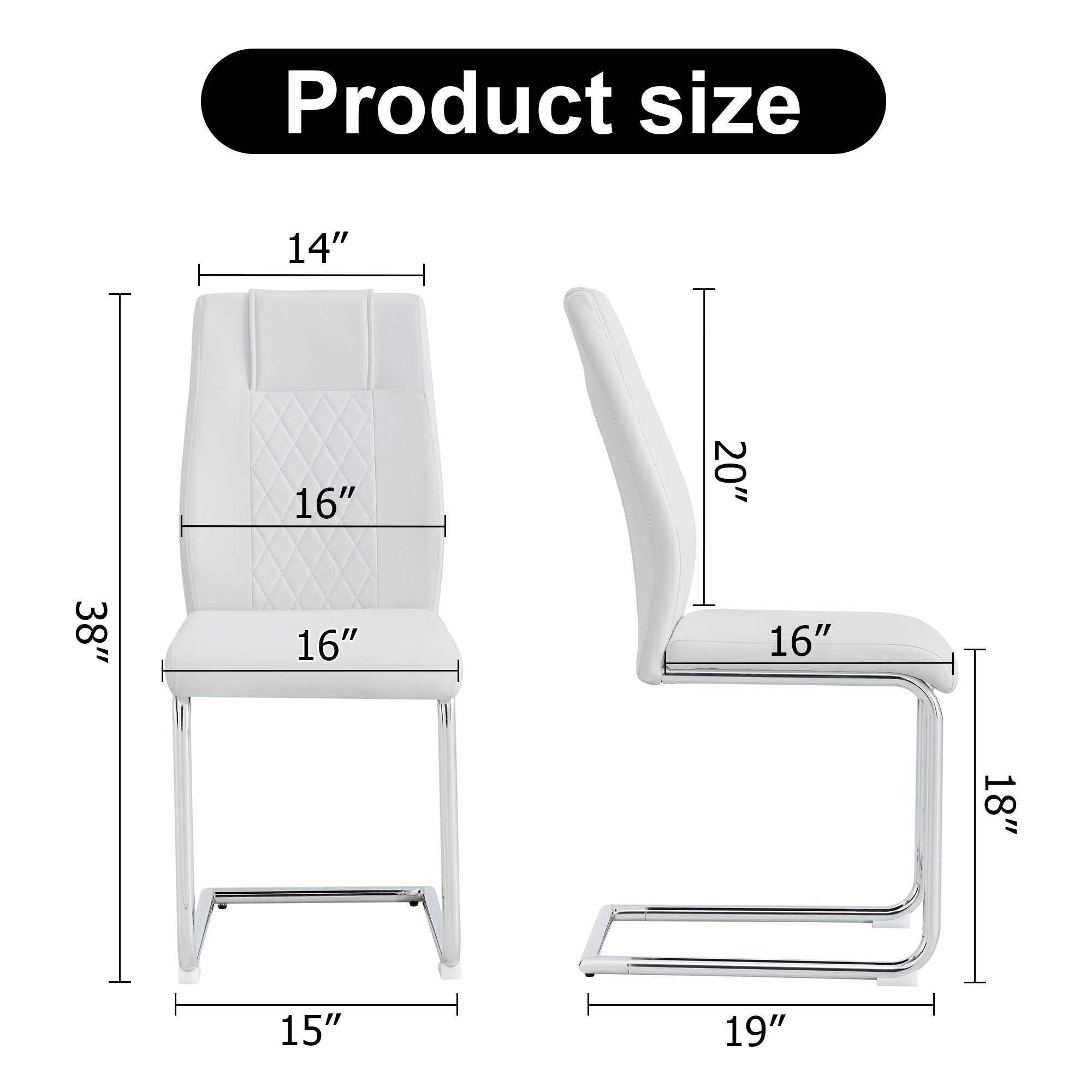 Modern Dining Chairs With Padded Seat, Metal Legs by Unique Piece Furniture