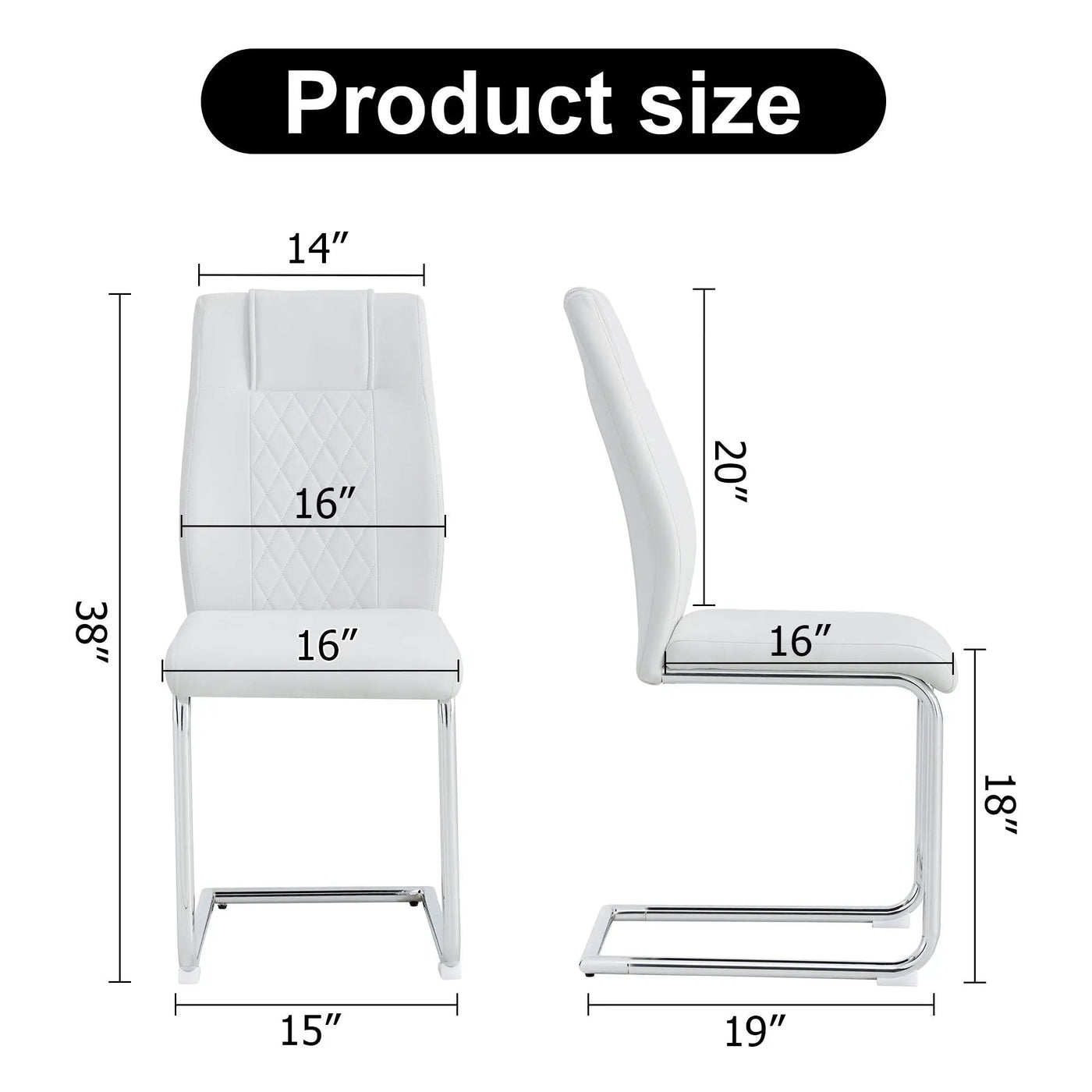 Modern Dining Chairs With Padded Seat, Metal Legs by HouseOfZazla