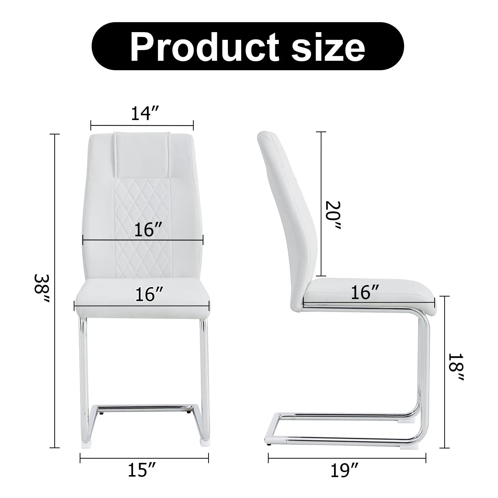 Modern Dining Chairs With Padded Seat, Metal Legs by HouseOfZazla