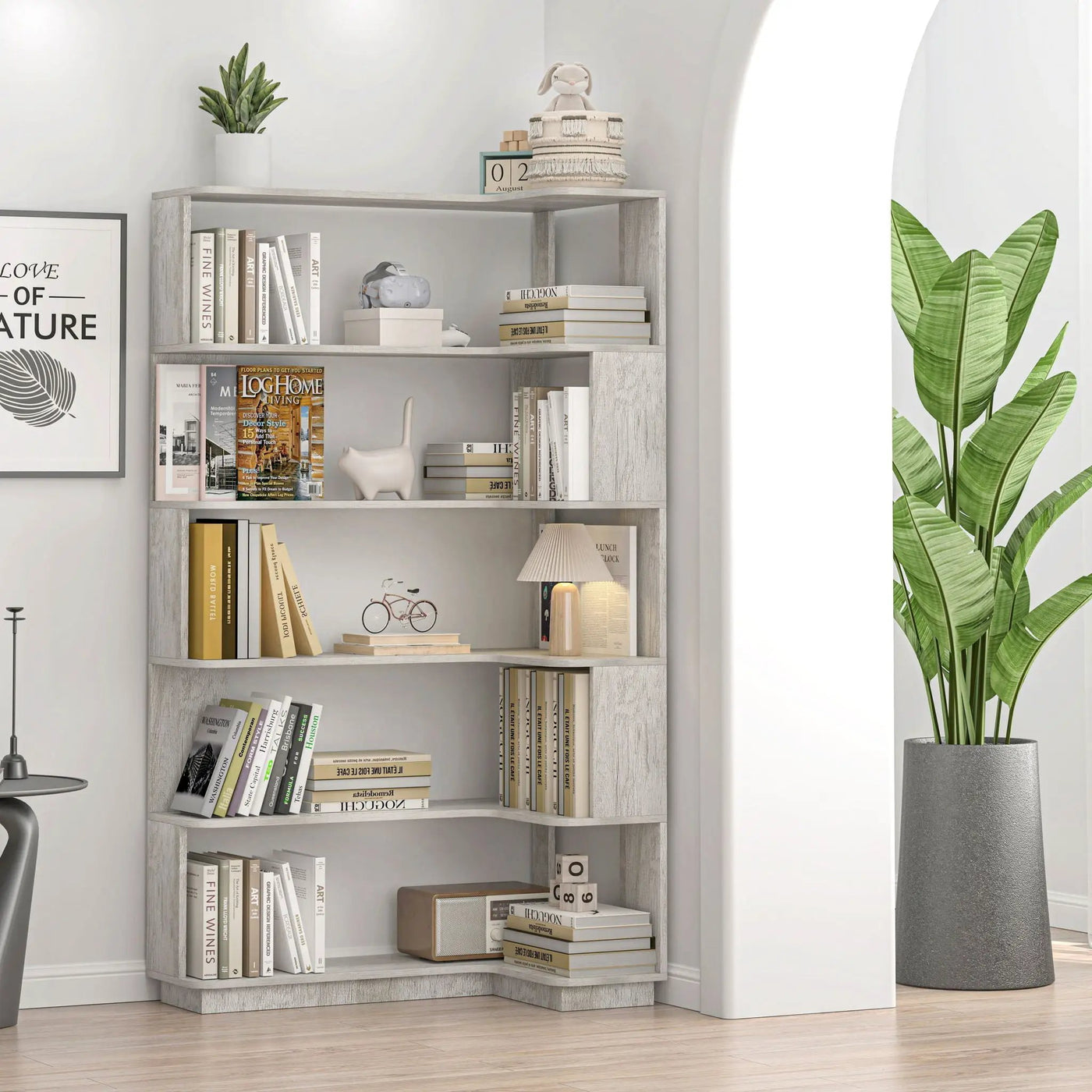 L-Shaped Corner Bookshelf by HouseOfZazla