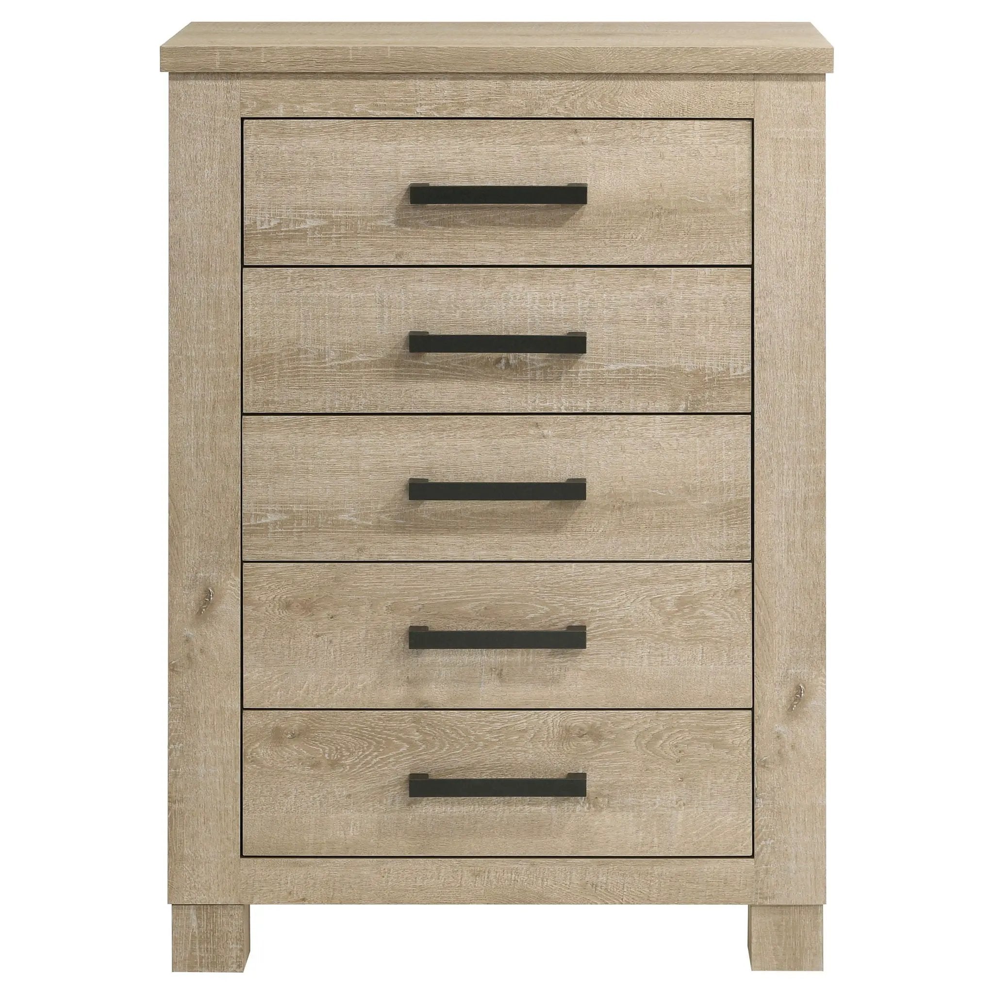 Oakglen 5-drawer Bedroom Chest of Drawers Weathered Oak by Unique Piece Furniture