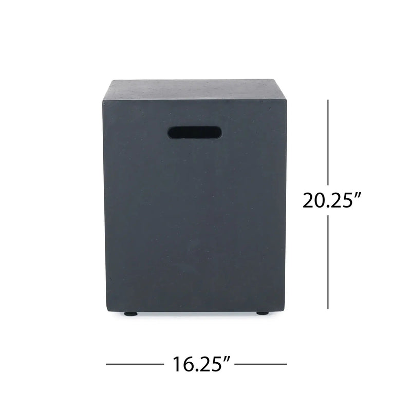 Outdoor 50000 BTU Propane Fire Pit, Dark Grey, with Tank Holder by HouseOfZazla