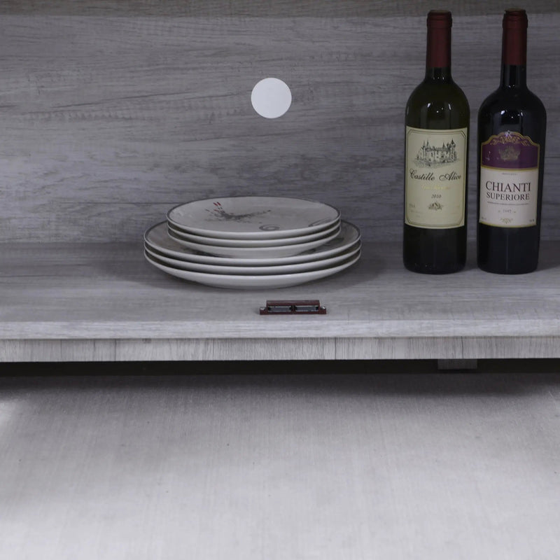 3 Door Mirrored Sideboard Cabinet With Adjustable Shelves