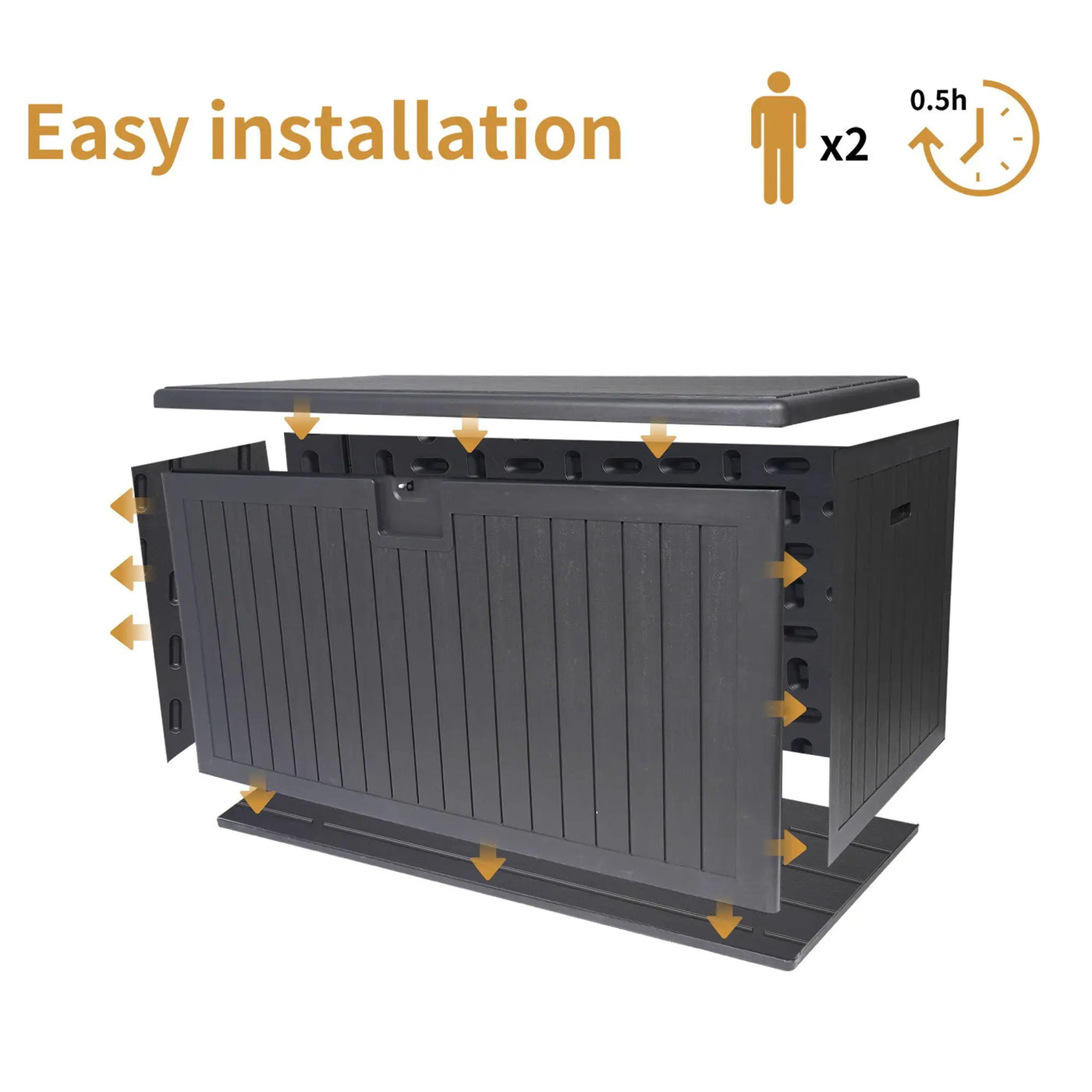 Outdoor Large Storage Box With Lockable Storage Containers by HouseOfZazla