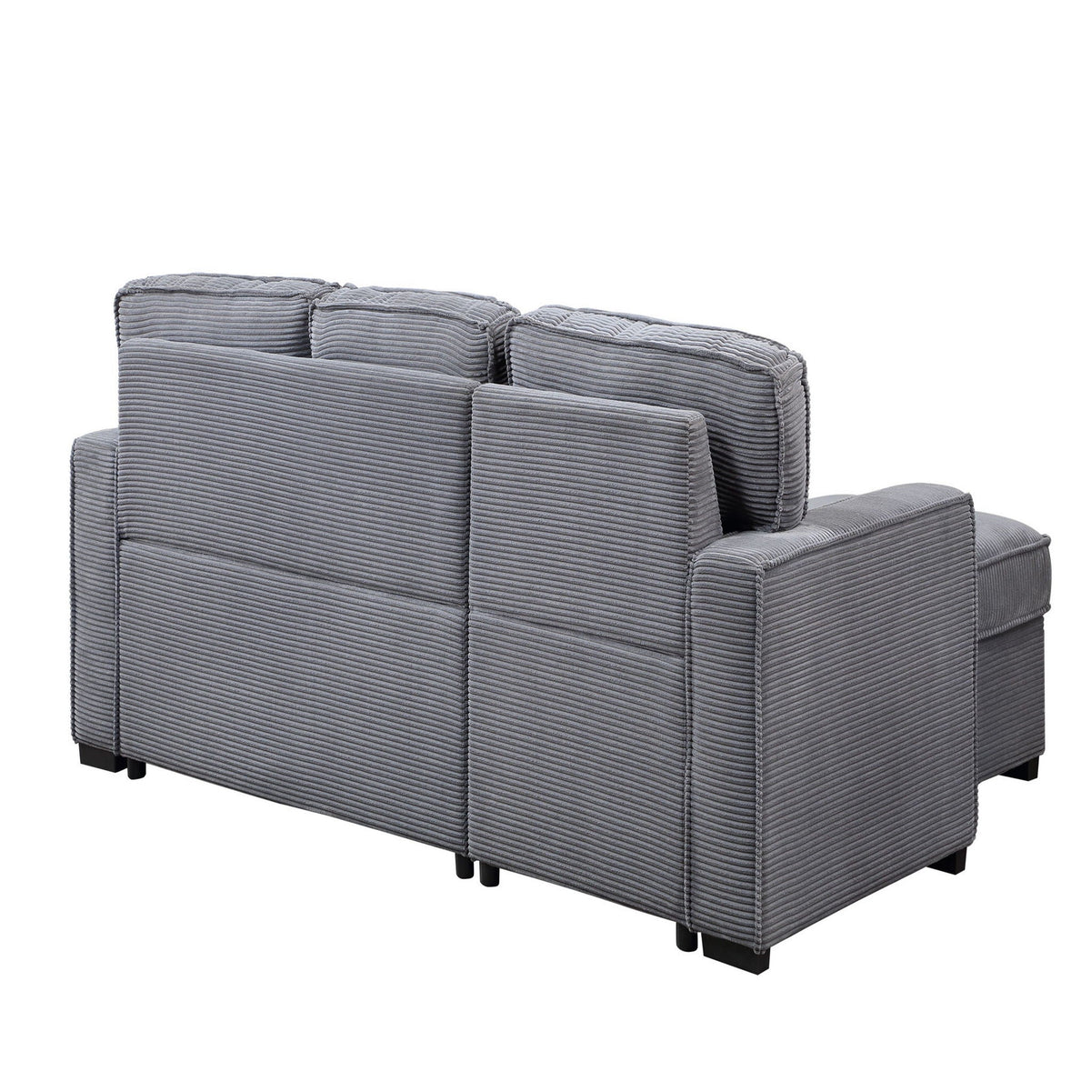 Pull Out Sofa Bed Sectional with Modern Design - Dark Gray, photo 7 of 12