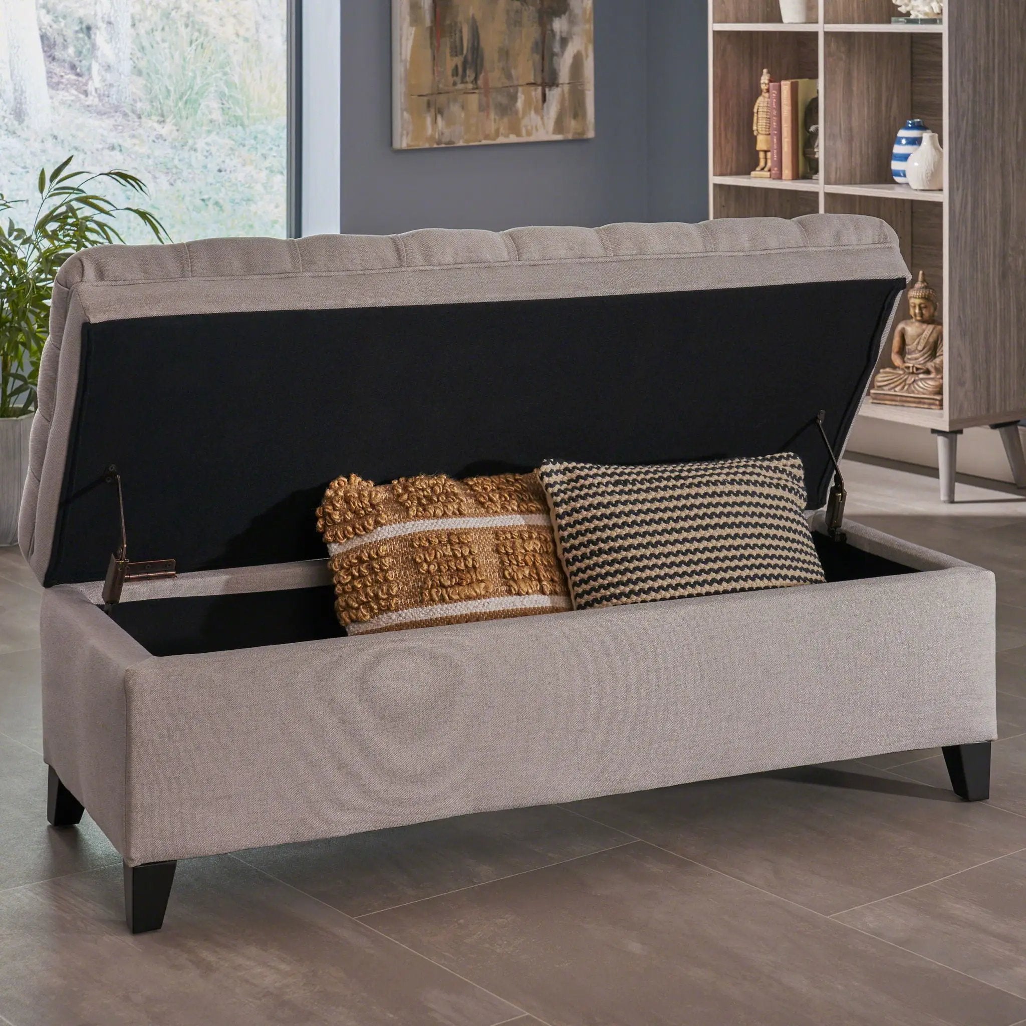 Juliana Storage Ottoman With Birch Legs by HouseOfZazla