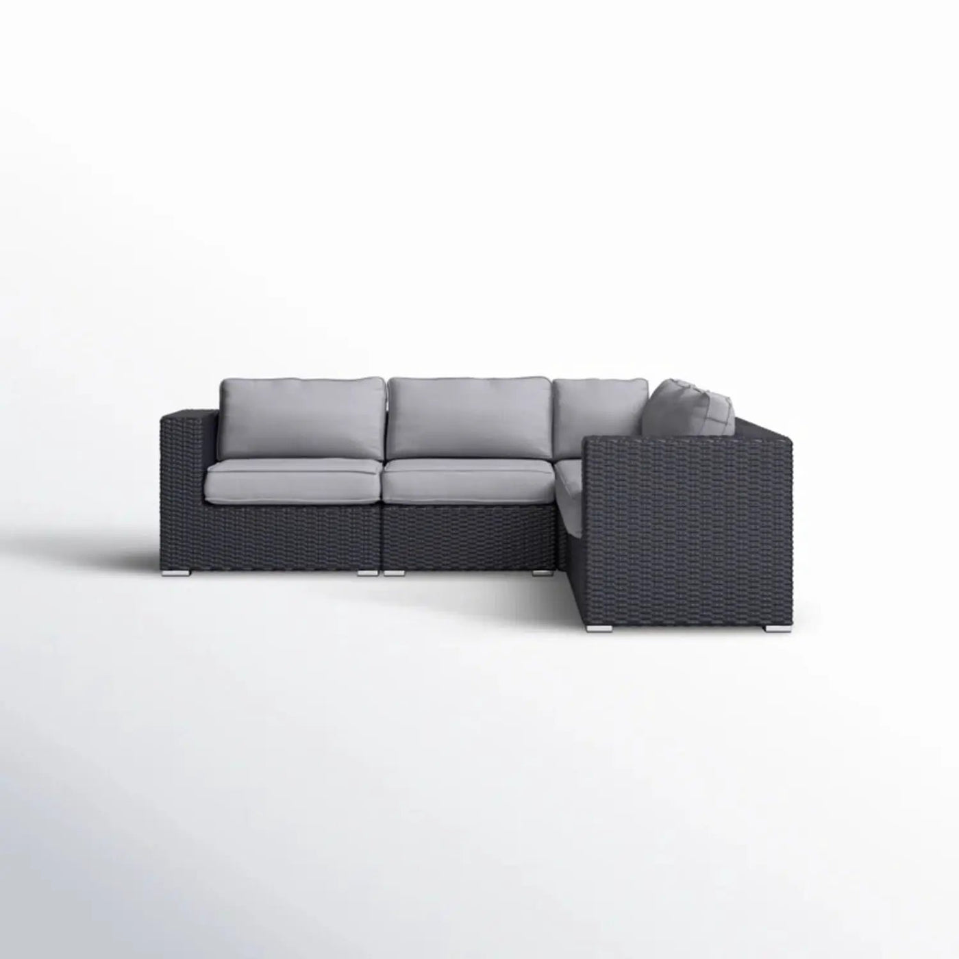 Luxurious Wicker Patio Sectional With Weather Resistant Sunbrella Cushions by HouseOfZazla