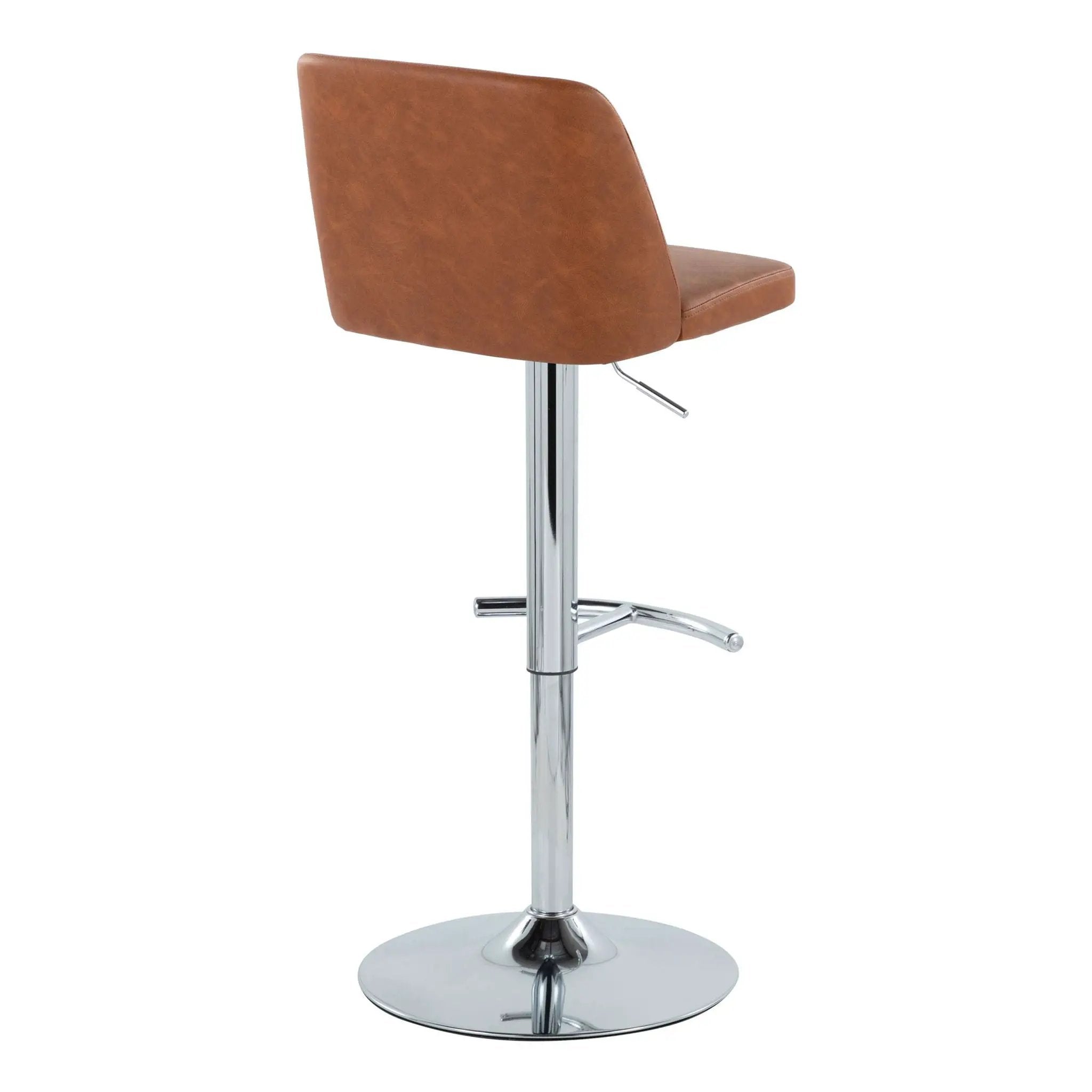 Toriano - Contemporary Adjustable Barstool With Swivel & Rounded T Footrest (Set of 2) by Unique Piece Furniture