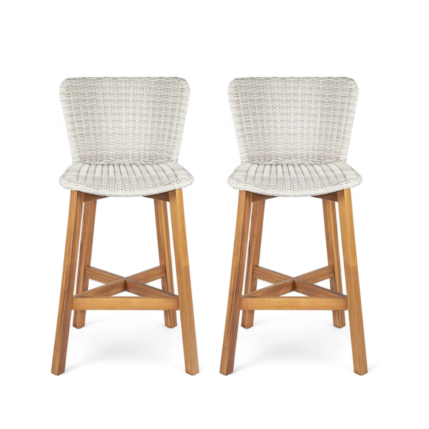 Lymington Outdoor Bar Stool Set of 2 by HouseOfZazla