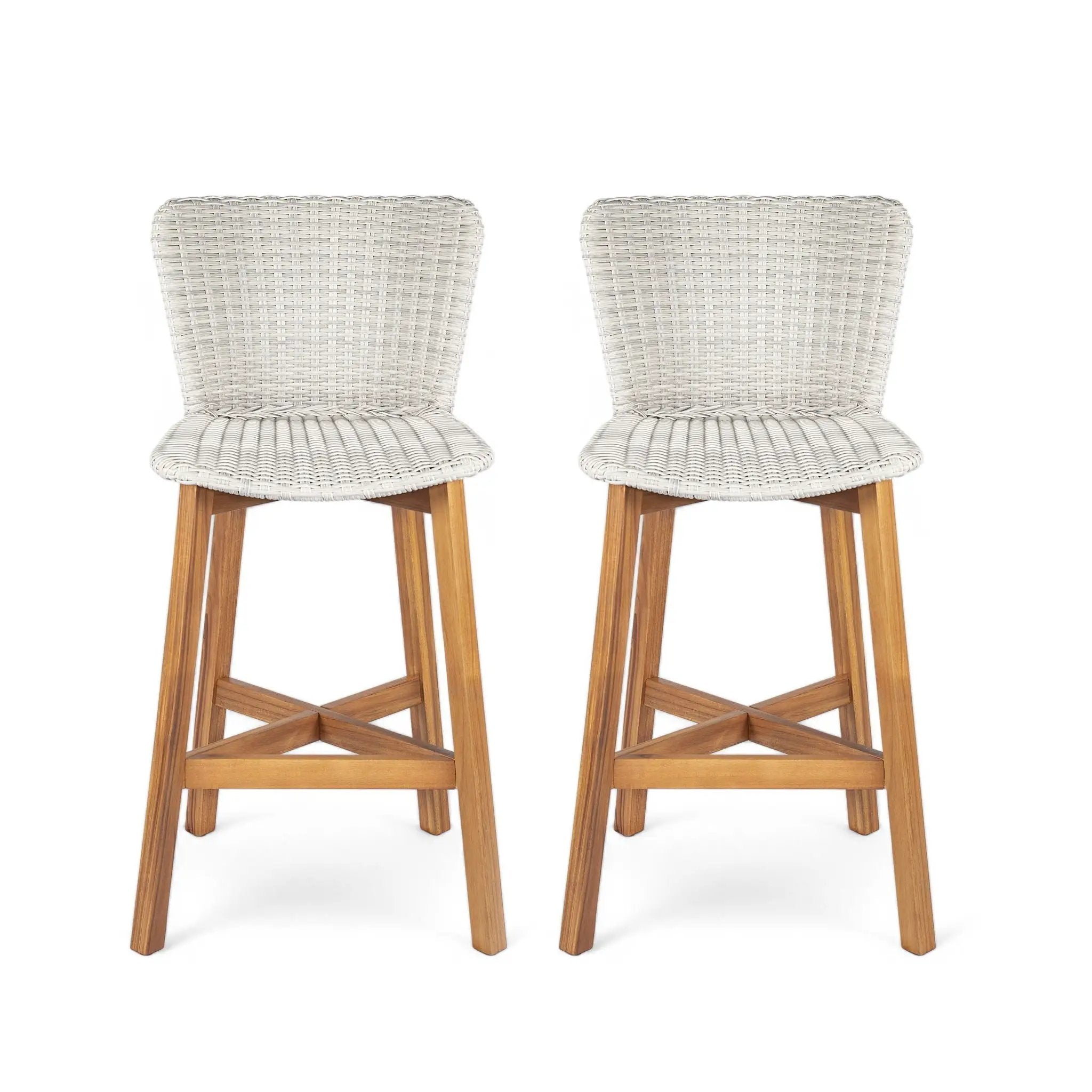 Lymington Outdoor Bar Stool Set of 2 by HouseOfZazla