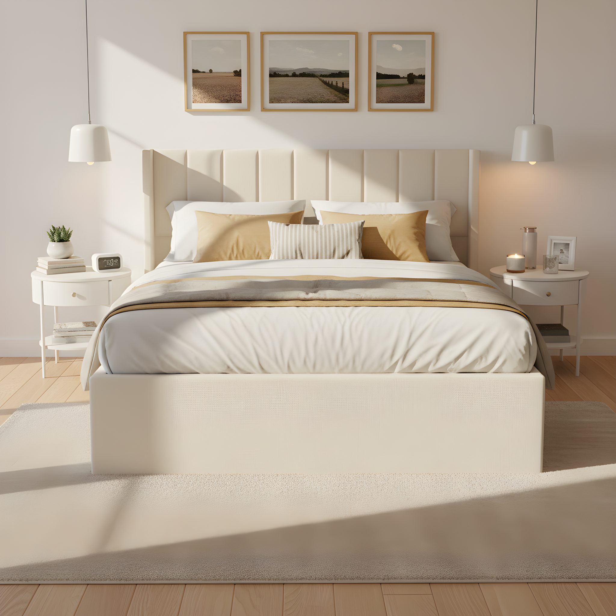 Large-Capacity Upholstered Storage Bed with Drawers by HouseOfZazla