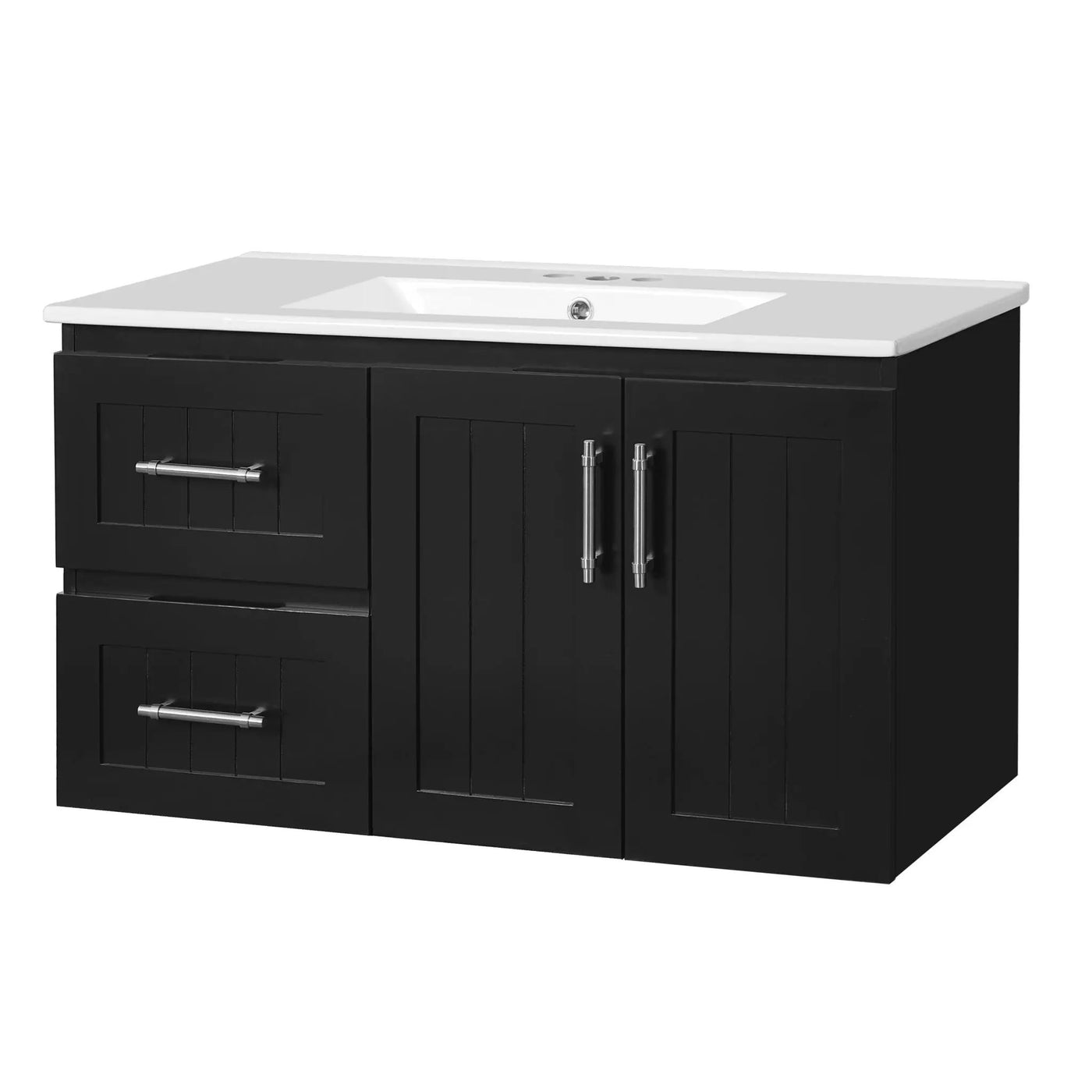 Wall Mounted Bathroom Vanity & Sink, 2 Drawers by HouseOfZazla