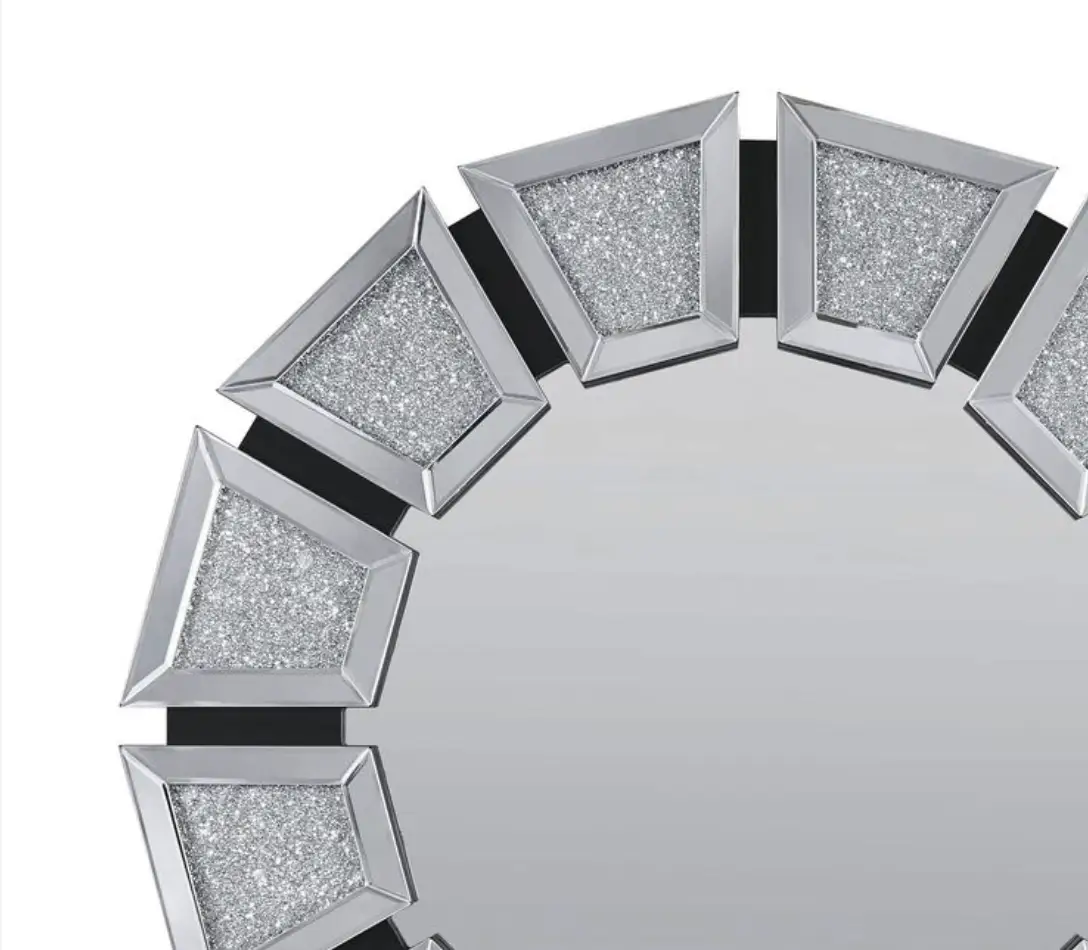 Noralie Mirrored Faux Diamonds Accent Mirror by HouseOfZazla