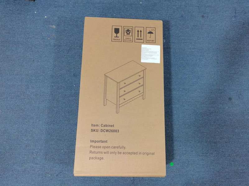 White 3 Drawer Dresser for Bedroom by HouseOfZazla