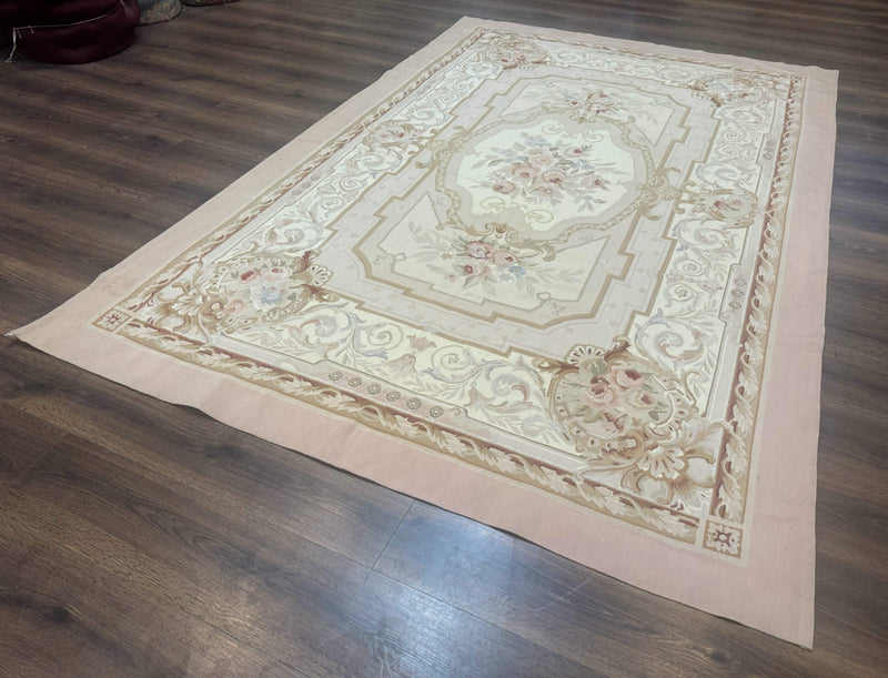 Aubusson Rug 6x9, Elegant, Flatweave, French European Design by Jewel Rugs