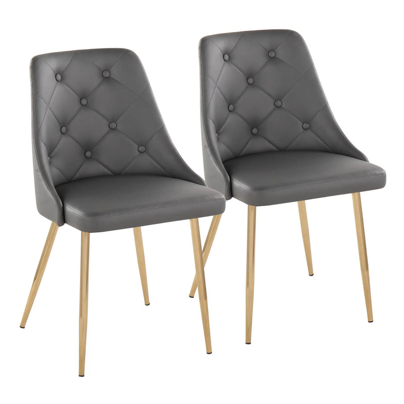 Marche - Contemporary Dining Chair With Metal Legs (Set of 2) by HouseOfZazla