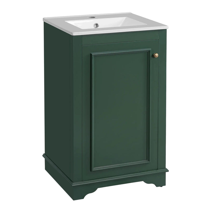 Bathroom Vanity With Sink, Freestanding Single Cabinet Set, Soft Close Door, Adjustable Shelf by Unique Piece Furniture