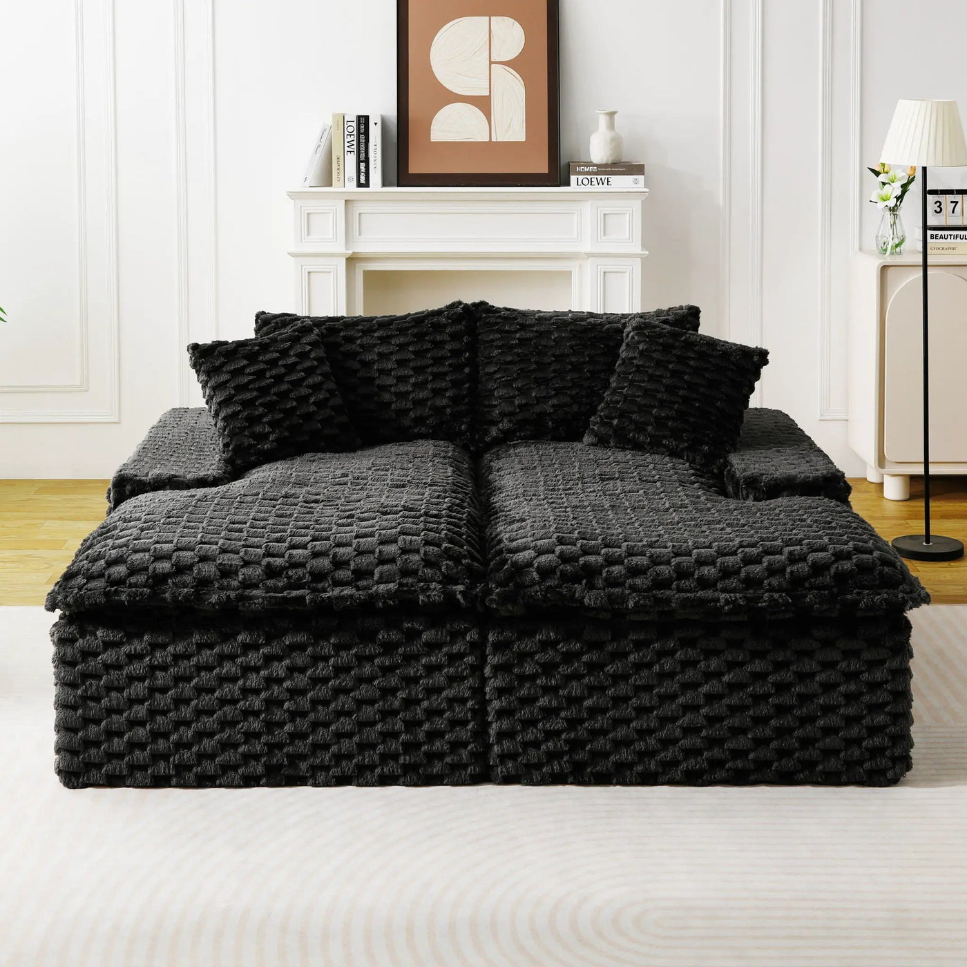 Double Chaise Lounge With Full Compressed Sponge by HouseOfZazla
