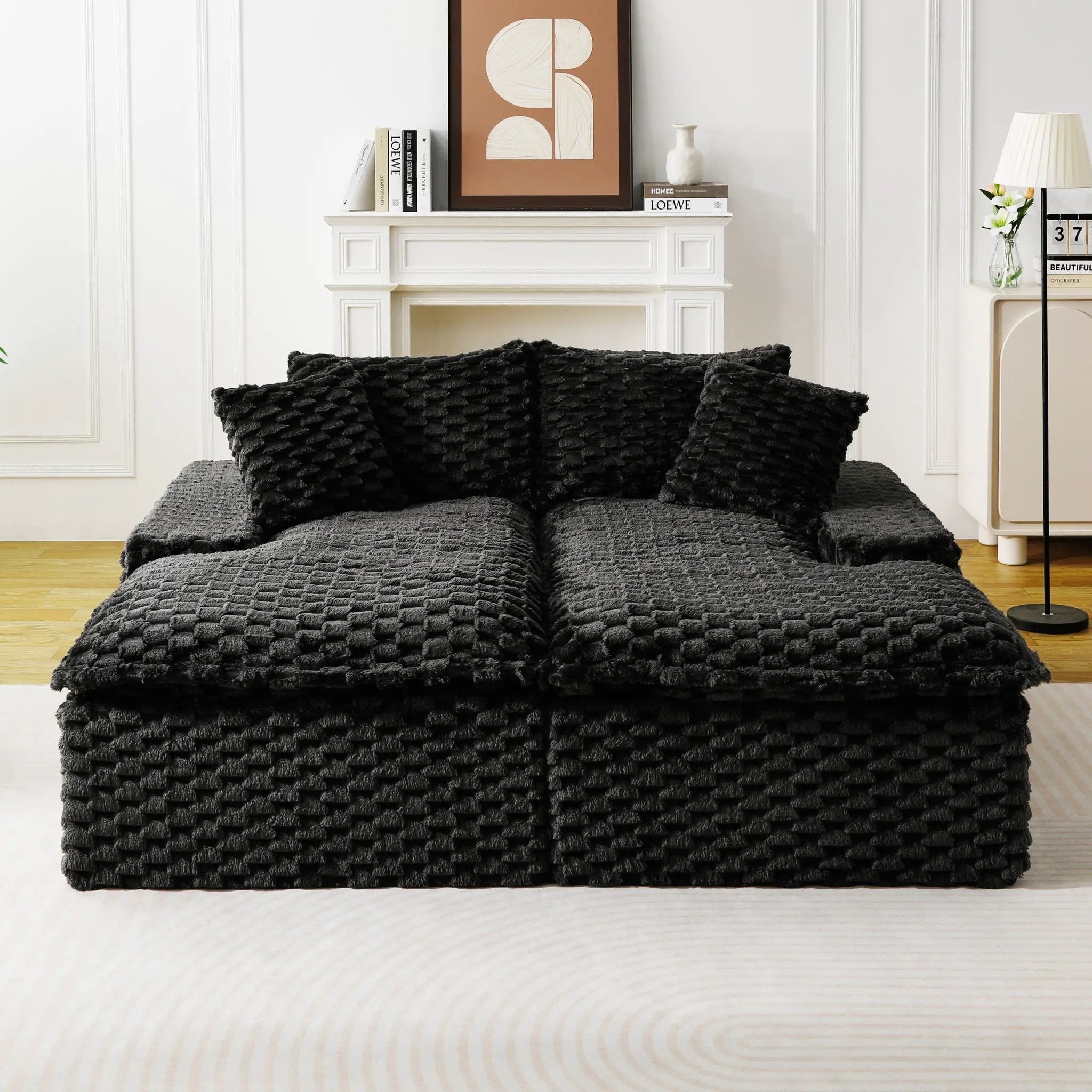 Double Chaise Lounge With Full Compressed Sponge by HouseOfZazla