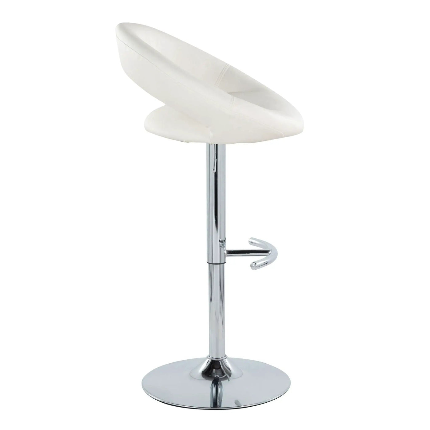 Posh - Contemporary Adjustable Barstool With Swivel With Rounded T Footrest (Set of 2) by HouseOfZazla