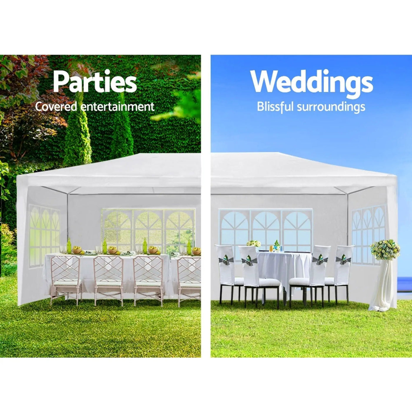 10X30' Wedding Party Canopy Tent Outdoor Gazebo With Removable Sidewalls by HouseOfZazla