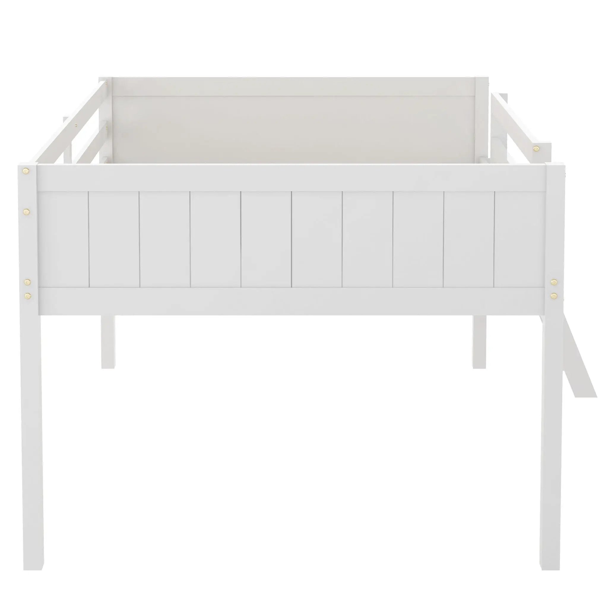 Low Loft Bed With Adjustable Ladder