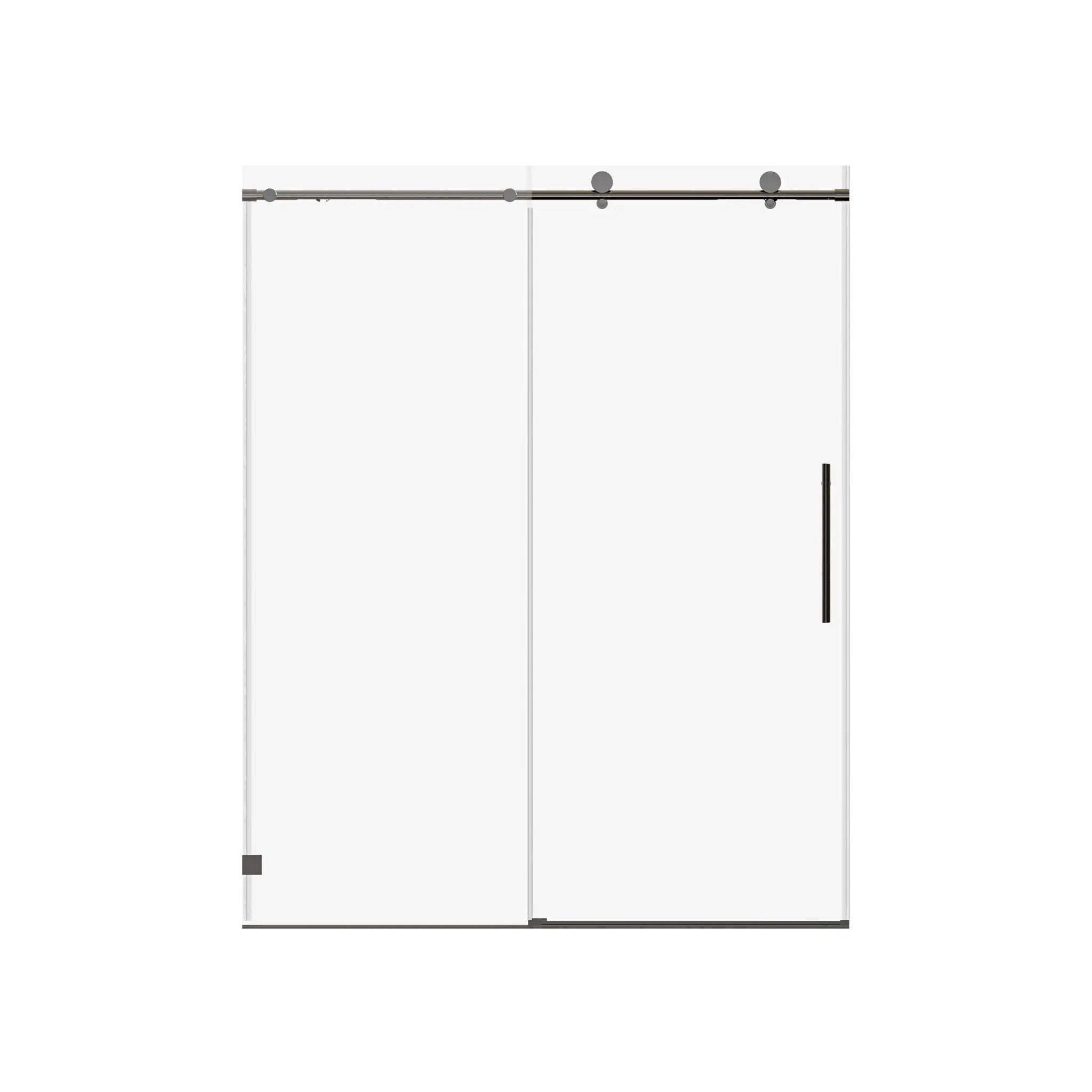 Frameless Single Sliding Soft Close Shower Doors, 5/16" Sgcc Tempered Glass by HouseOfZazla