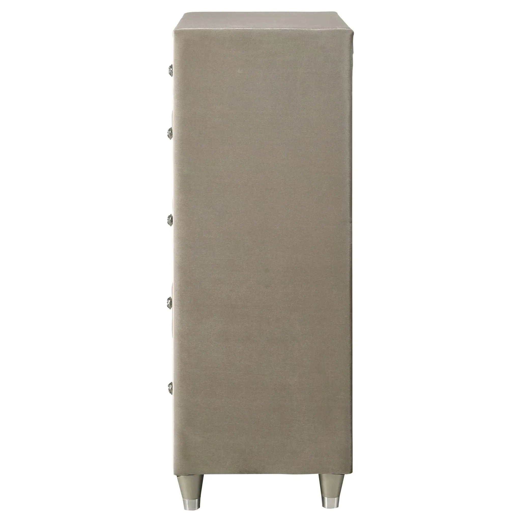 Antonella 5-drawer Bedroom Chest Ivory and Camel by Unique Piece Furniture