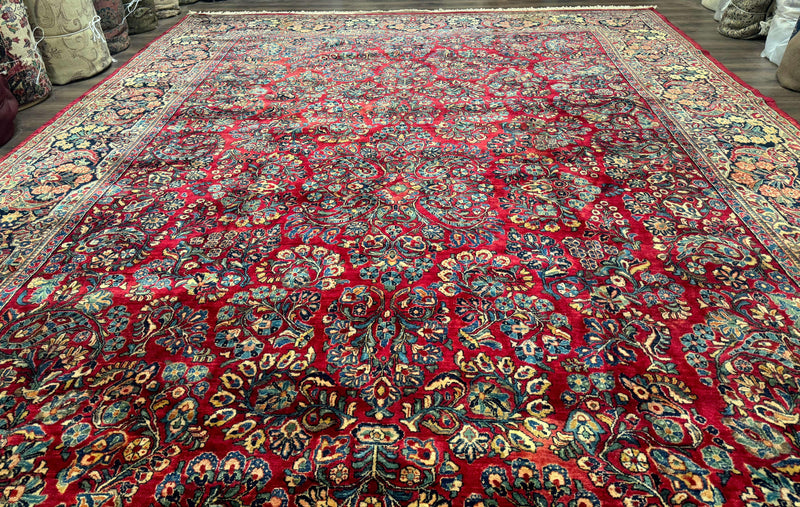 Palace Size Antique Persian Sarouk Rug 12x18 by Jewel Rugs