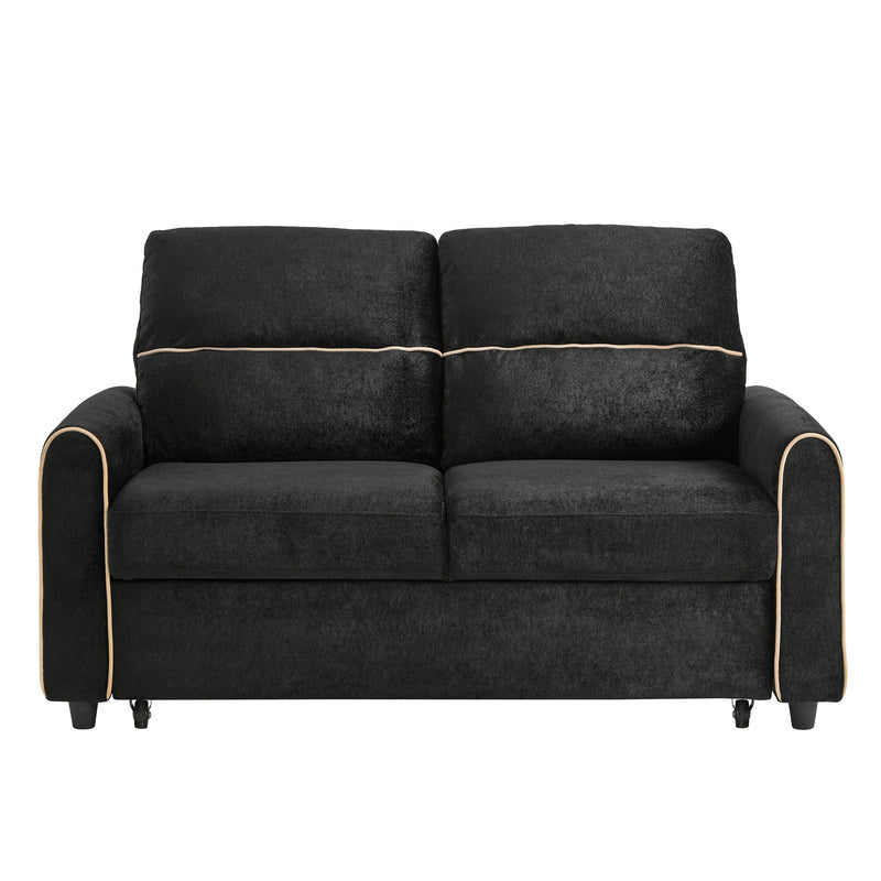 Pull Out Sofa Bed With Adjustable 3 Position Backrest, USB Charging Ports, Side Pockets by Unique Piece Furniture